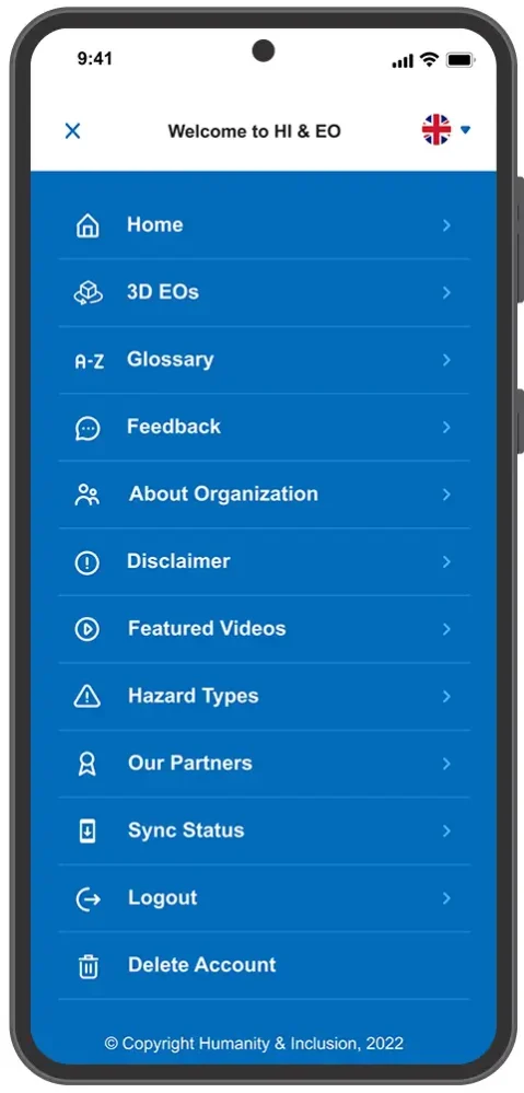 EO Reference App - Menu