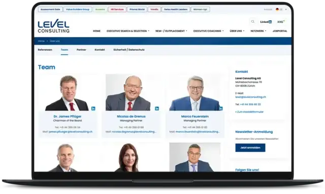 Level Consulting AG Website