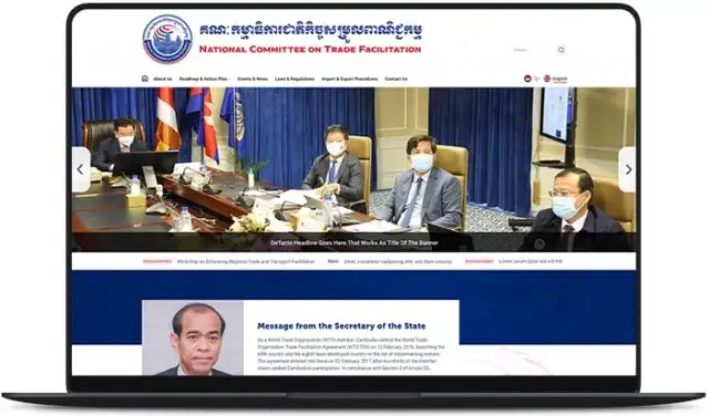 National Committee on Trade Facilitation (NCTF Cambodia) Website Homepage