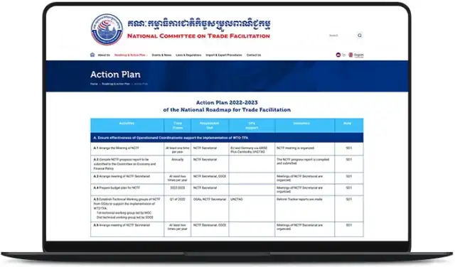 National Committee on Trade Facilitation (NCTF Cambodia) Website Events