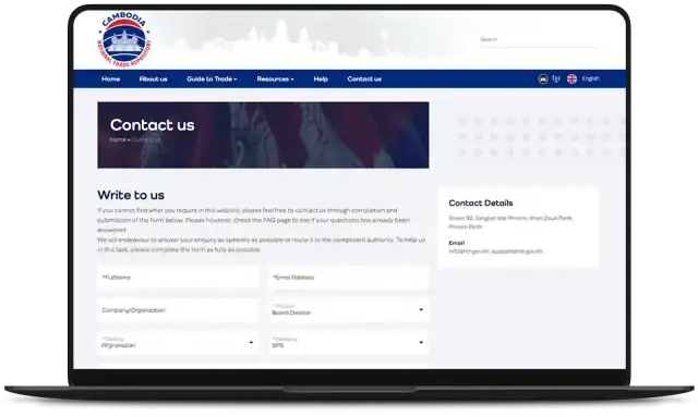 National Trade Repository (NTR) Website in Cambodia