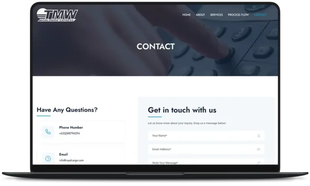 TMW Worldwide Express Website - Contact