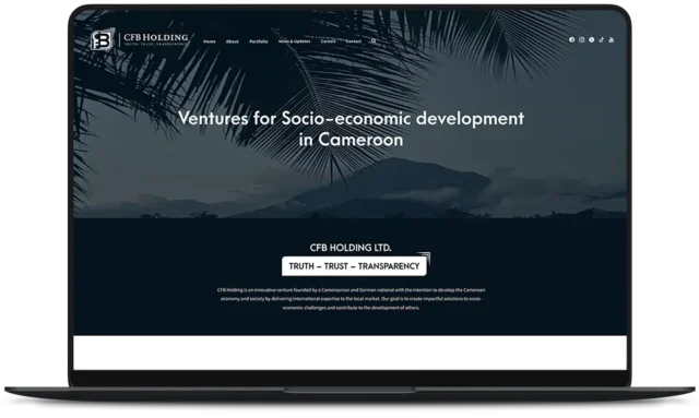 CFB Holding Website Homepage