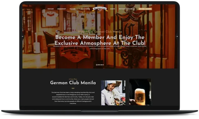 German Club Manila Website - Homepage