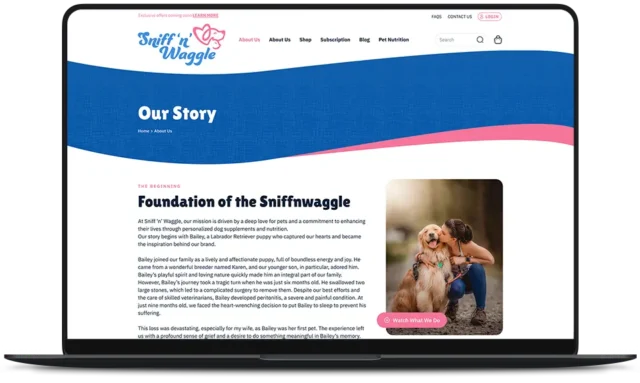 Sniff ’n Waggle Website Foundation