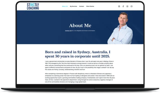 Strictly Coaching Website - About Me