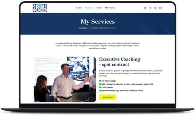 Strictly Coaching Website - Homepage