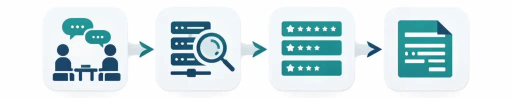 Pegotec AI consulting process — discovery, technical assessment, opportunity mapping, and roadmap delivery
