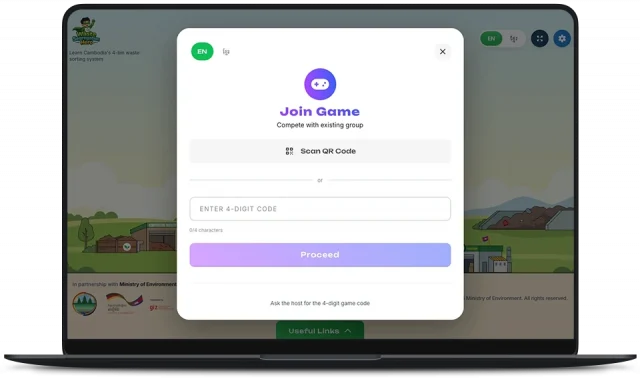 Join Game screen offering a QR code scan or four-digit code entry to enter an existing multiplayer session.